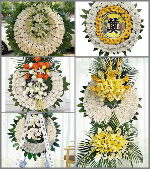 广东江门市台山市端芬镇庙边村花圈速递